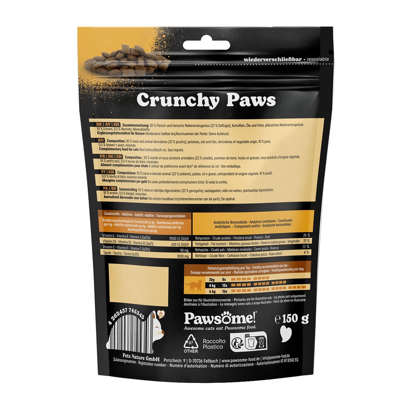 Pawsome Crunchy Paws Geflügel